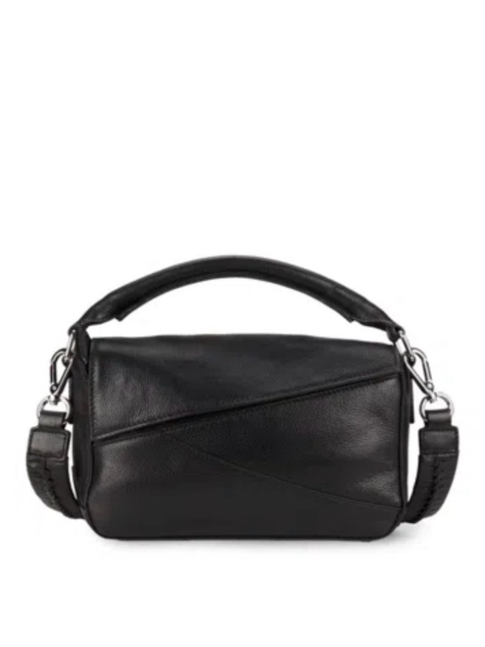 New Walter Baker Black Leather Jagger Handbag Purse Shoulder Bag